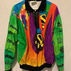 Neon DuPont Tyvek Paper Windbreaker Jacket STP A30